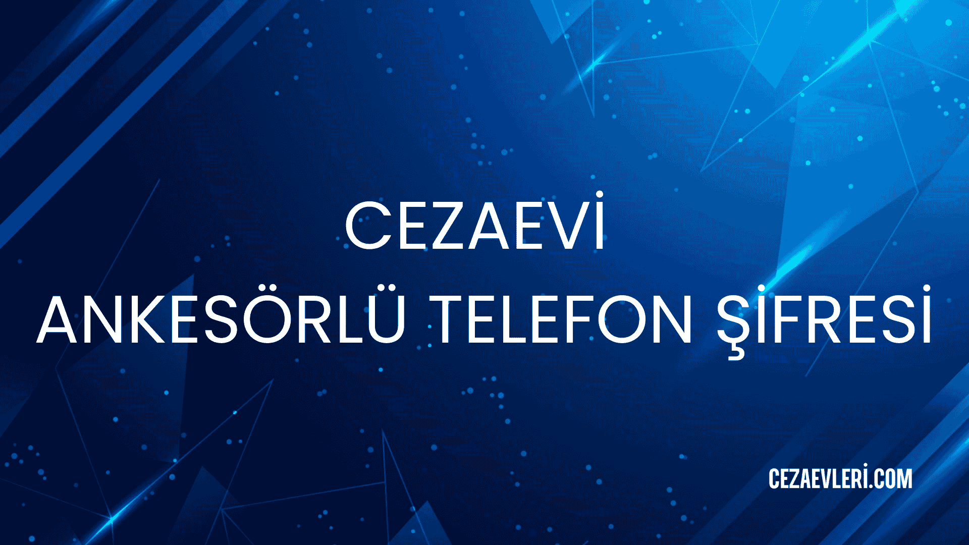 CEZAEVİ ANKESÖRLÜ TELEFON ŞİFRESİ